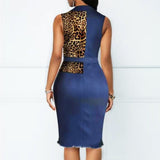 Blue Leopard Women Dress