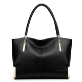 Genuine Leather bag Women Shoulder designer Large Capacity Zipper - armazonee Store