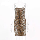 Mini Leopard Print Women Dress