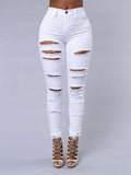 Ripped skinny denim jeans Women Pants - armazonee Store