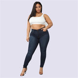 Plus size high waist skinny denim jeans Women Pants - armazonee Store